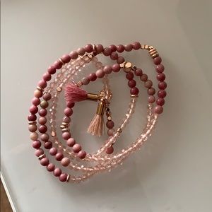 Chunky pink bracelet (all connected) no flaws